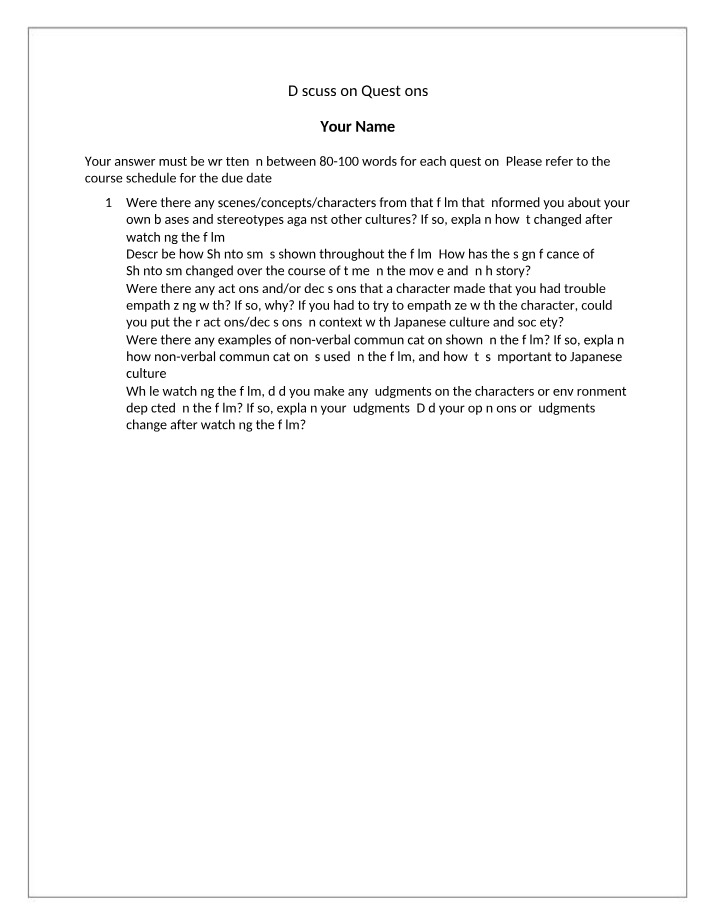 Film Analysis - Exploring Biases and Cultural Reflections