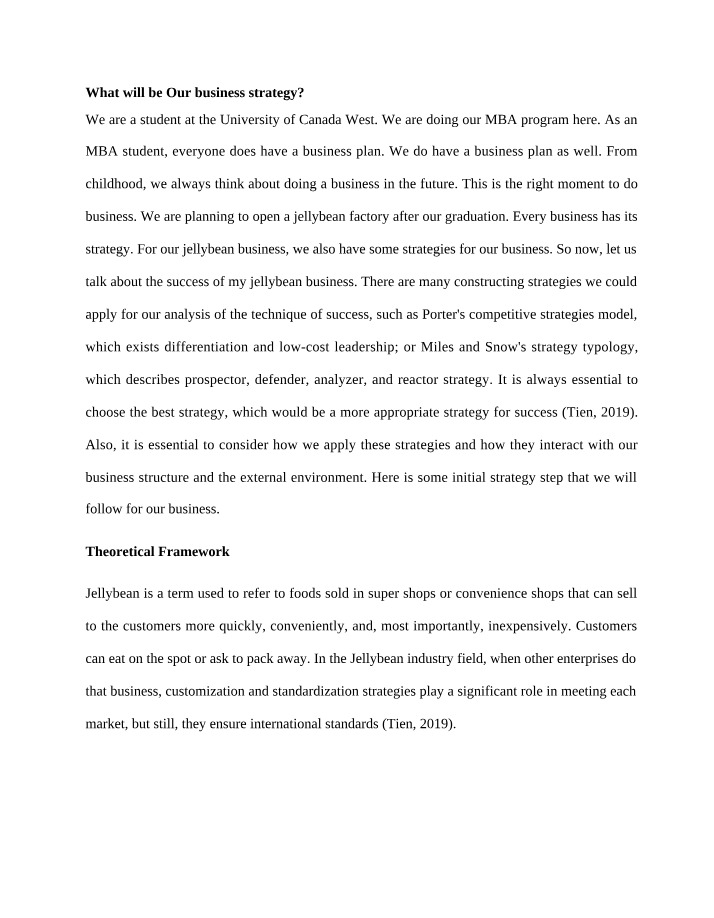 Jellybean Factory Business Strategy Analysis