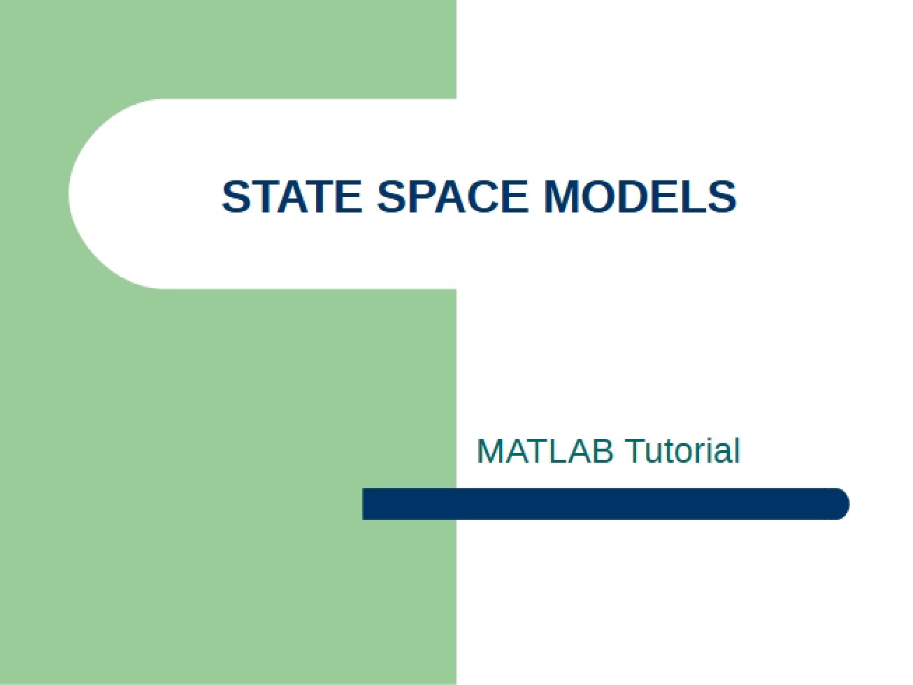 Introduction to State Space Models