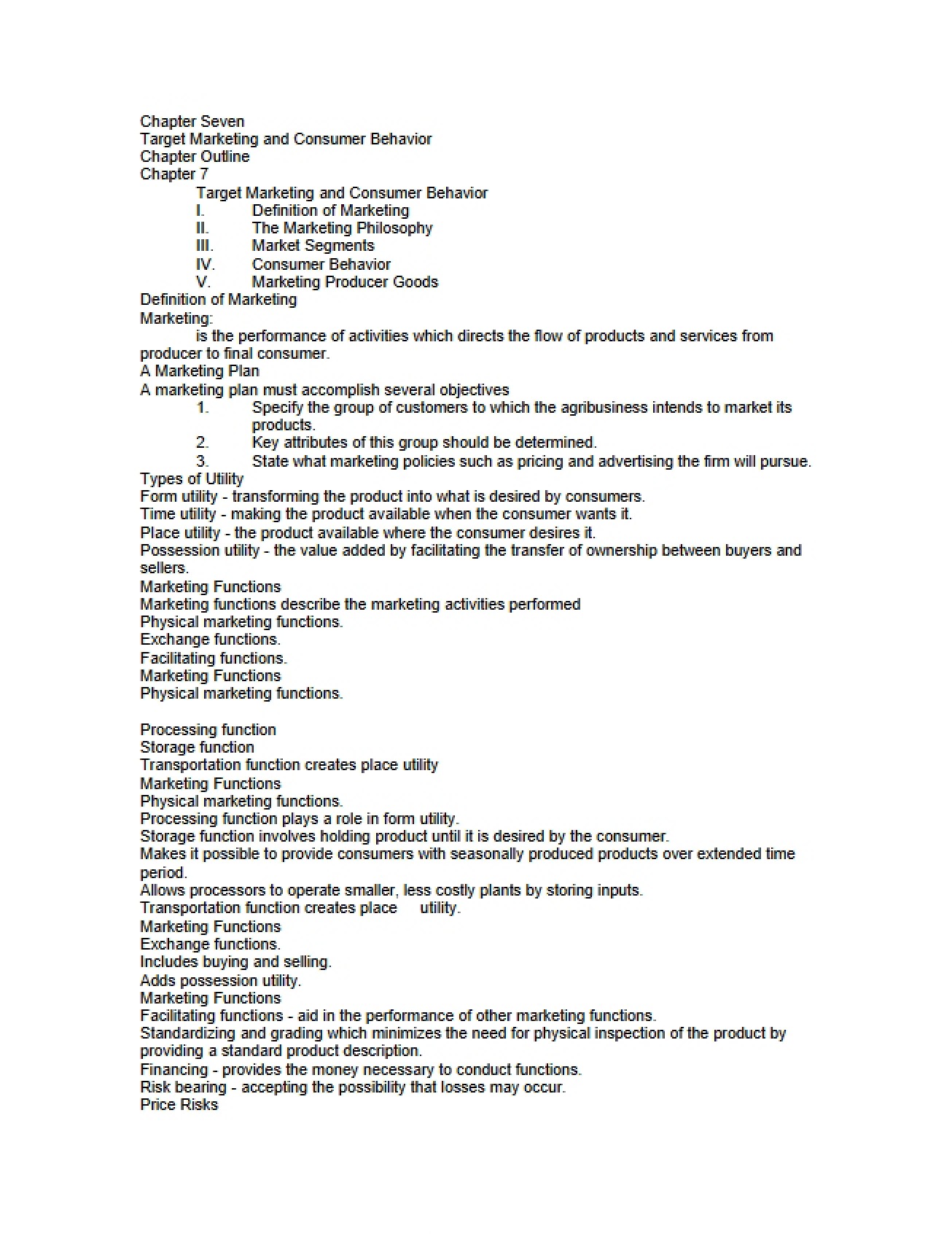Consumer Behavior and Target Marketing