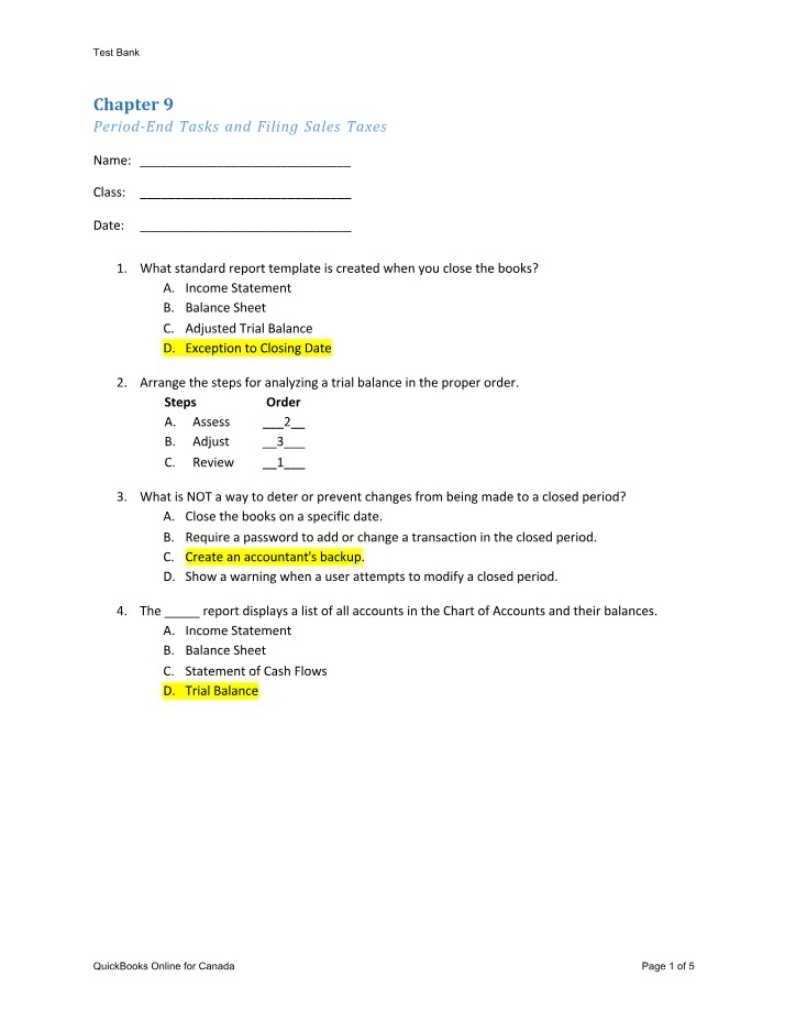 Period-End Tasks and Sales Tax Filing