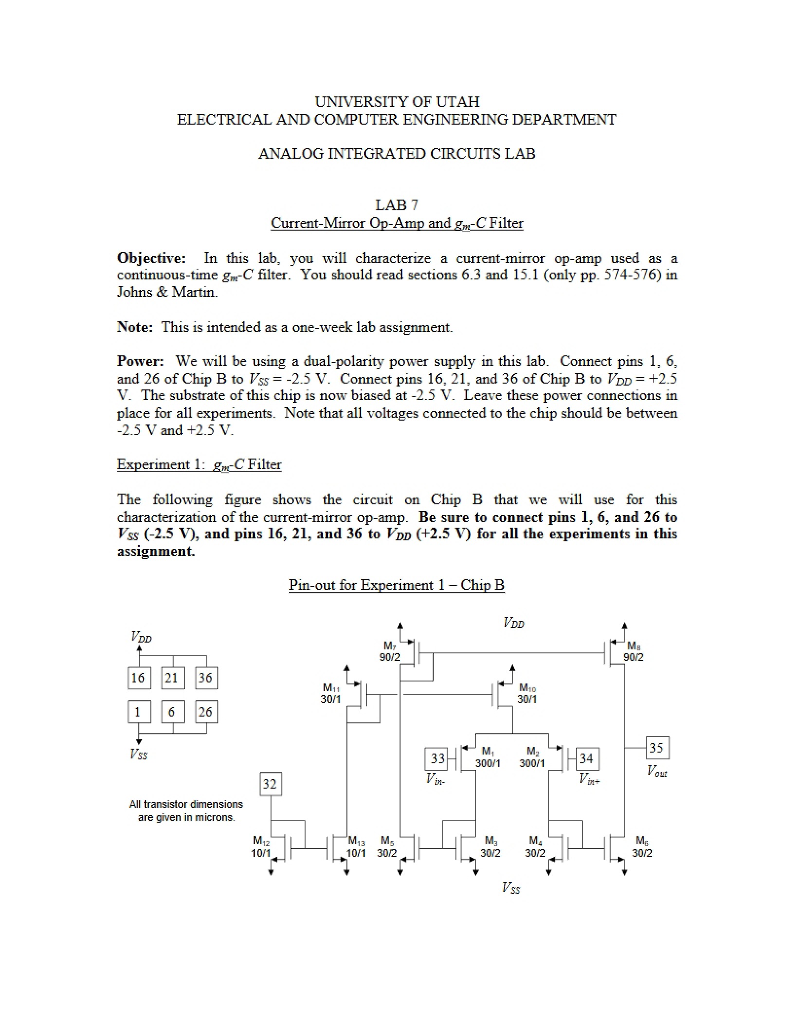 gm-C Filters and Current-Mirror Op-Amps