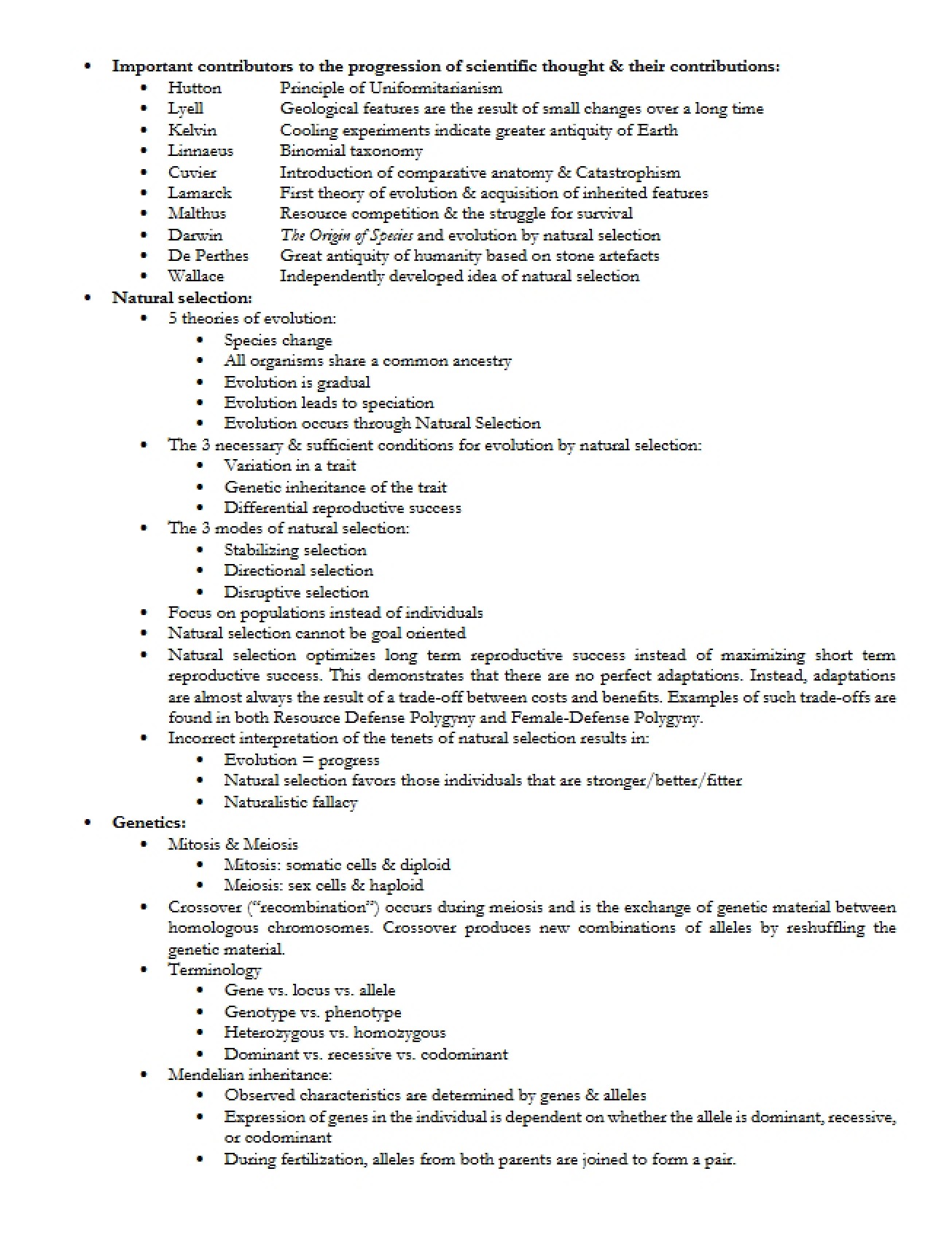 Midterm One Study Guide