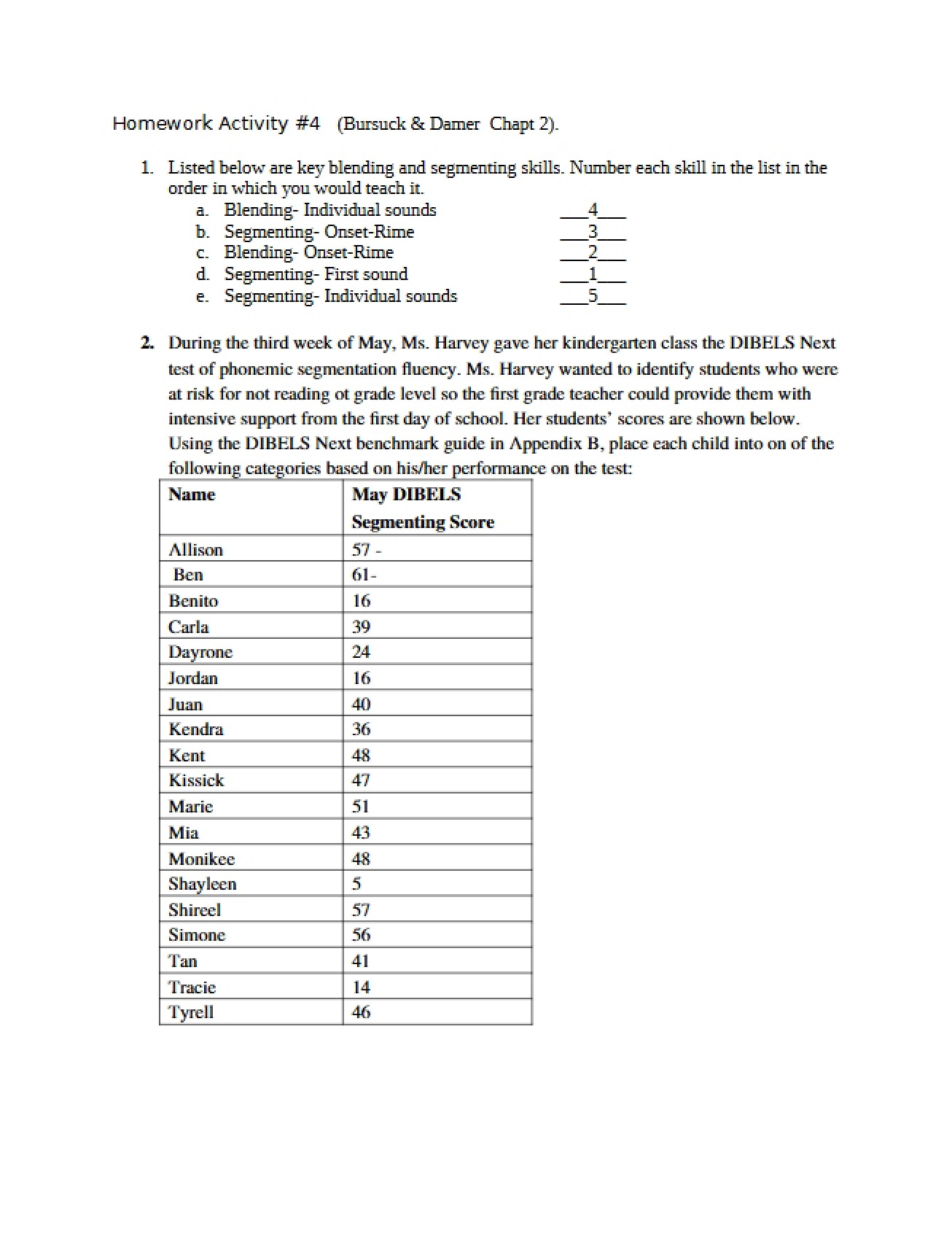 Homework Activity Four