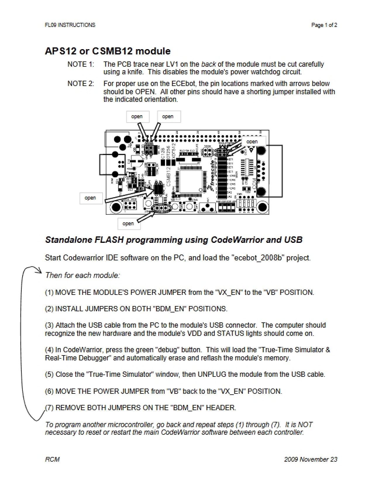 CSMB12 or APS12 Module