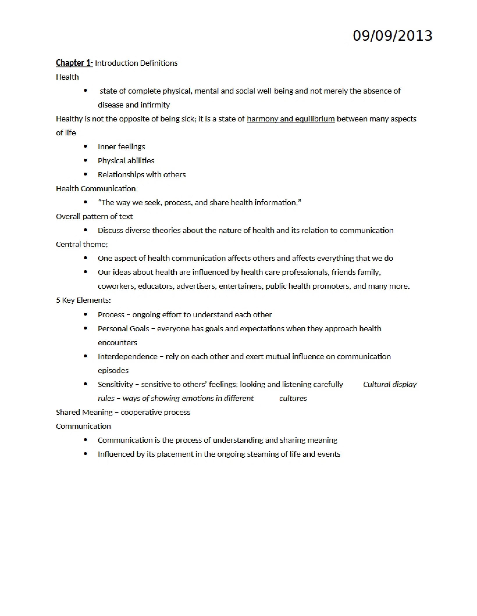 Definitions Introduction - Chapter 1