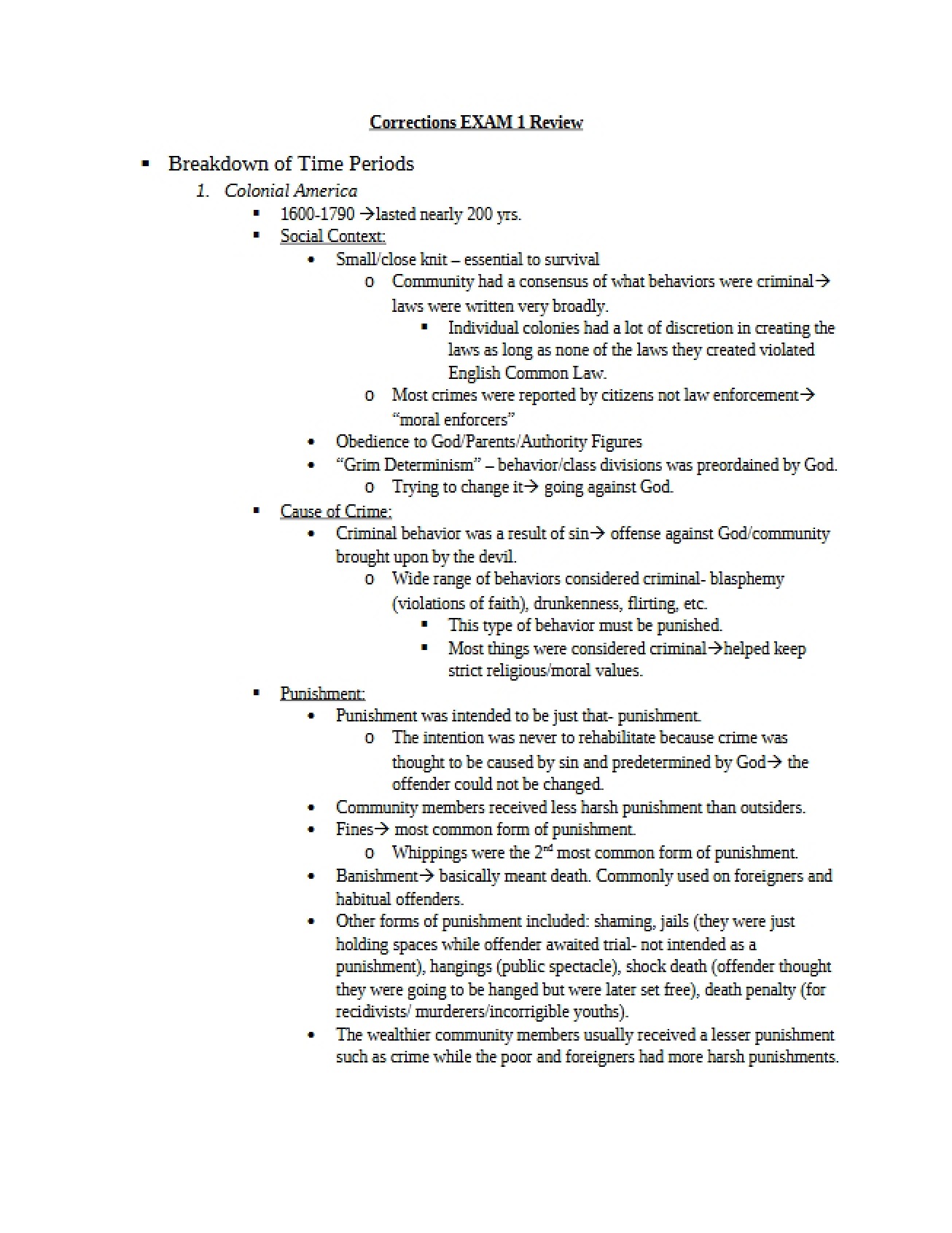 Third Set of Notes for the Corrections Course