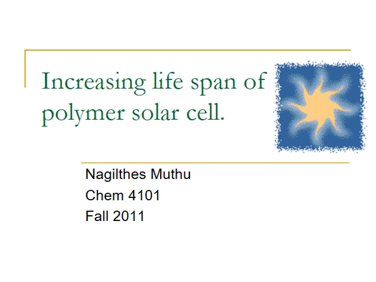 Polymer Solar Cell Lifespan Increase