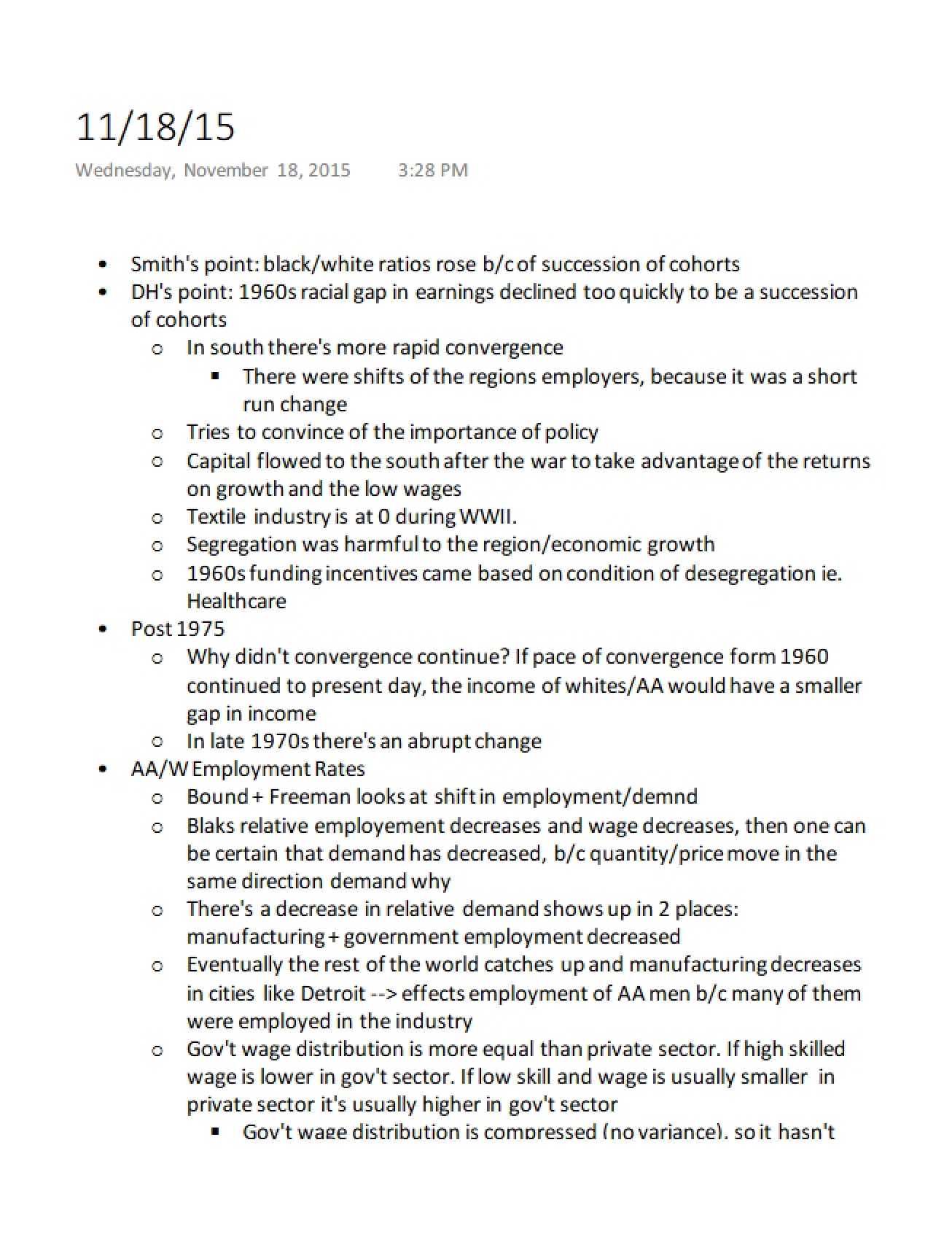 Third Set of Lecture Notes on Race and Economics