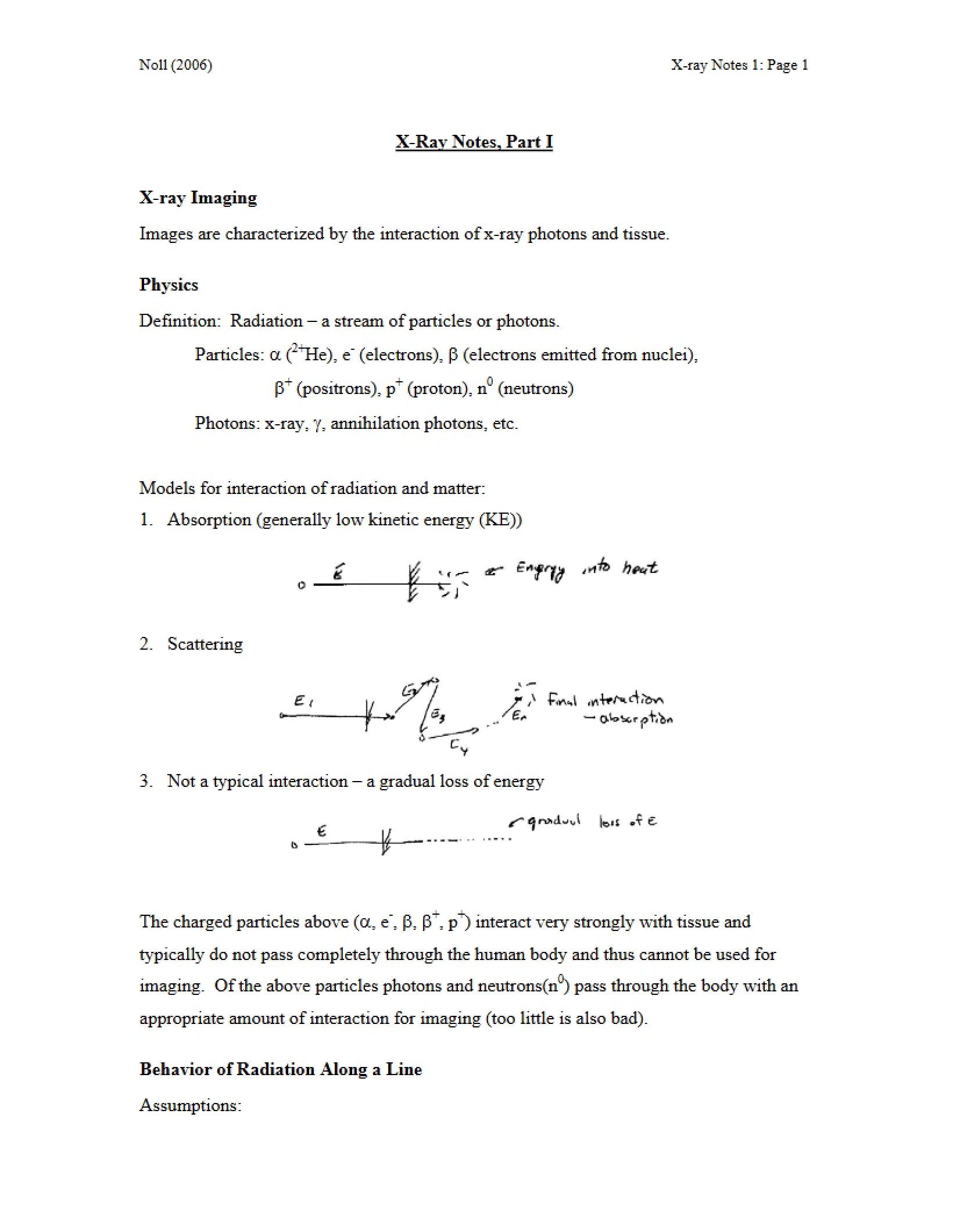 Notes from Lecture