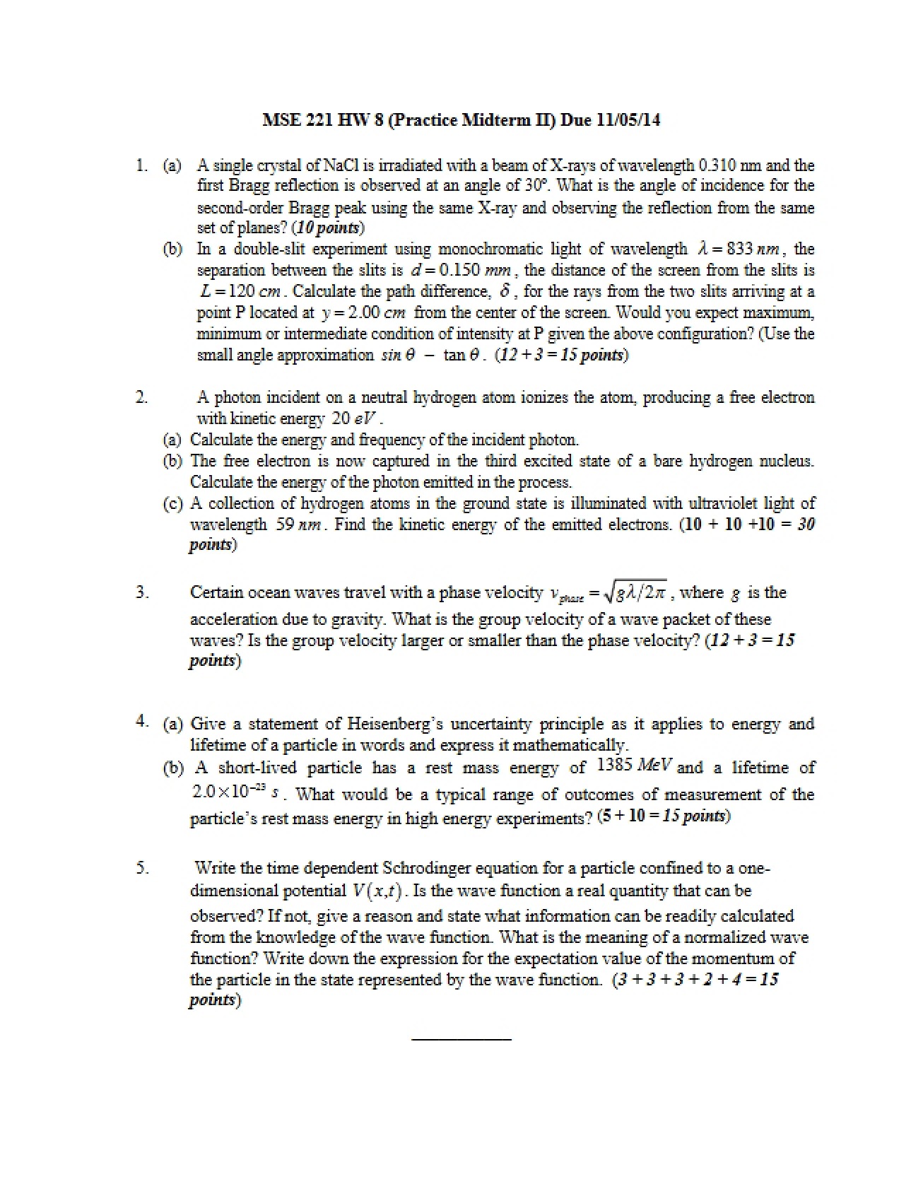 Practice Midterm Solutions (Homework 8)