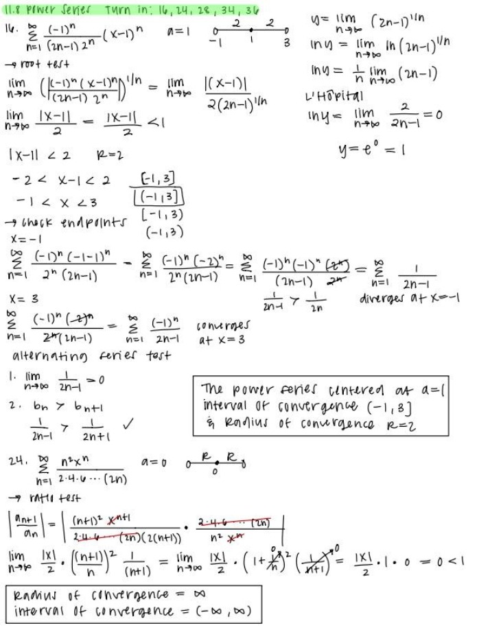 Convergence and Divergence of Power Series
