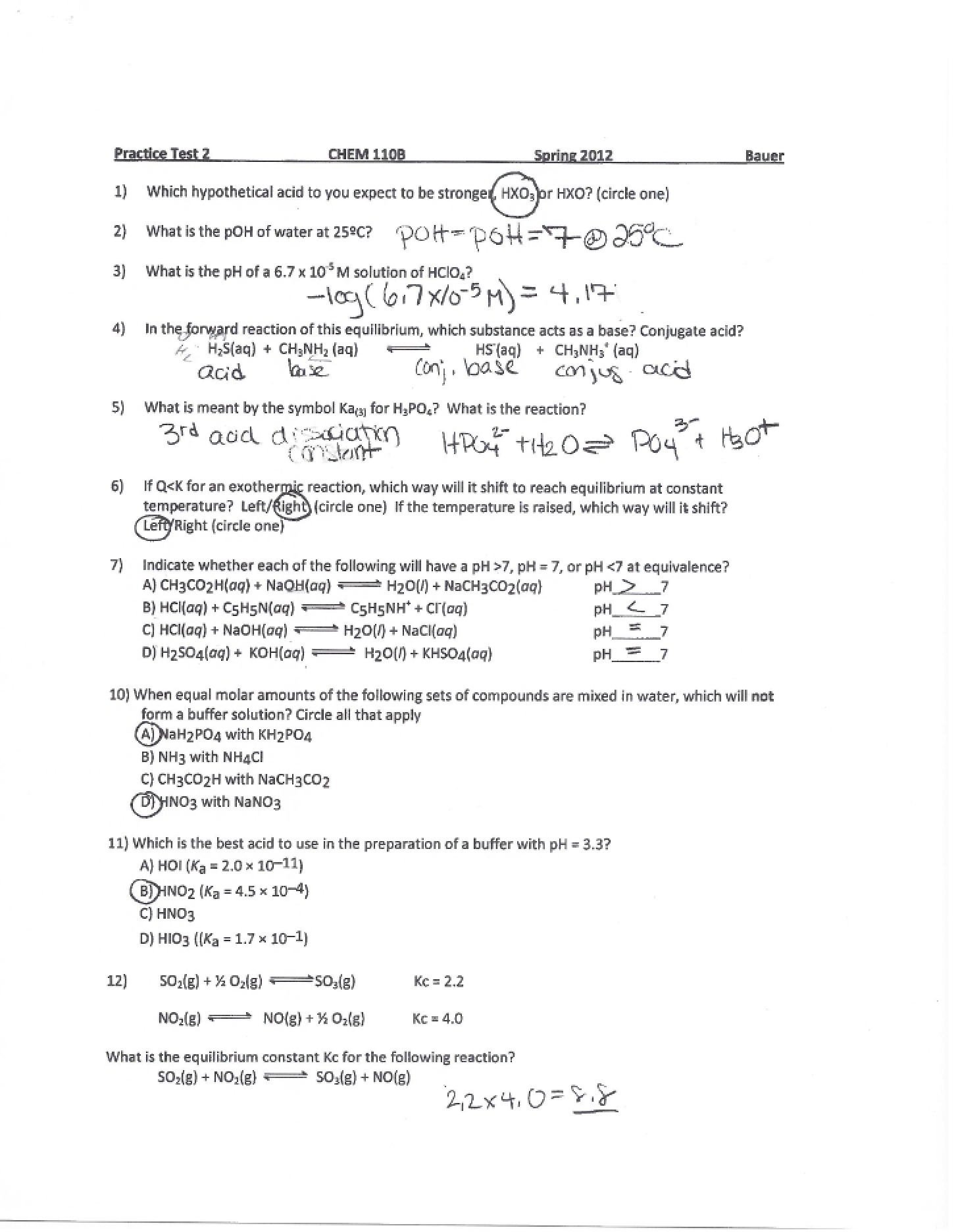 Practice Test Two