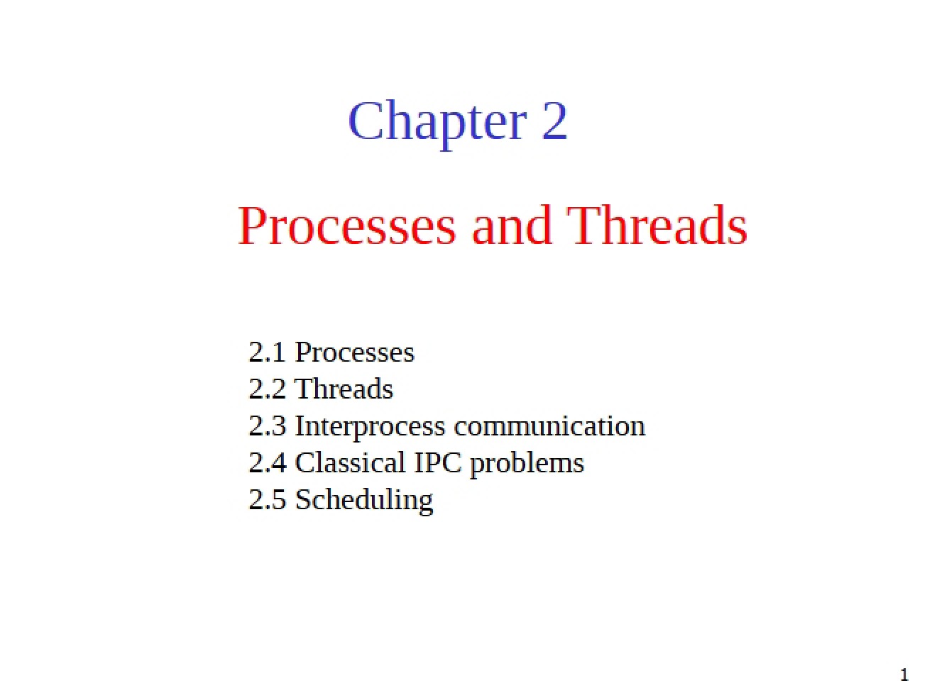 Threads and Processes