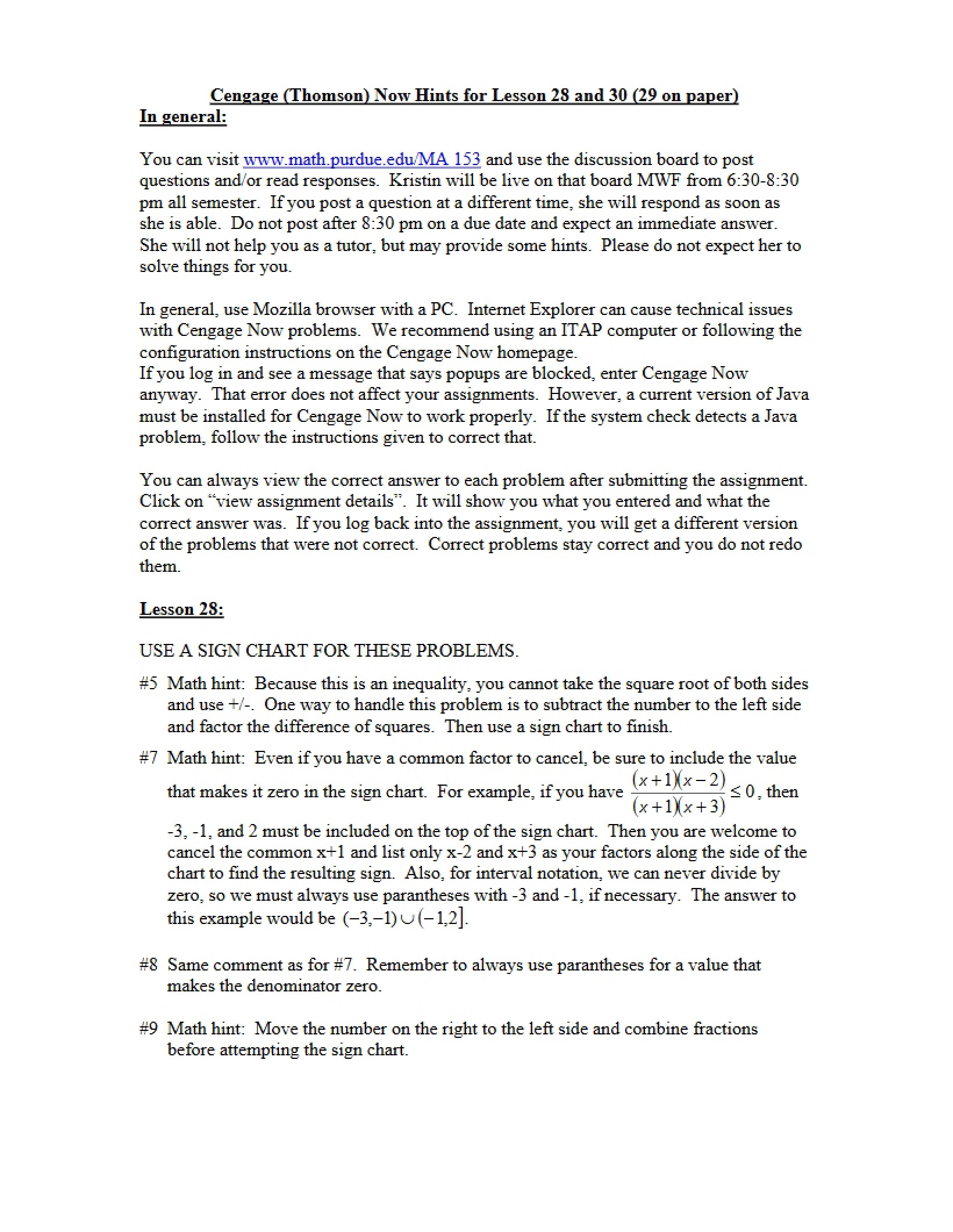 Session Notes