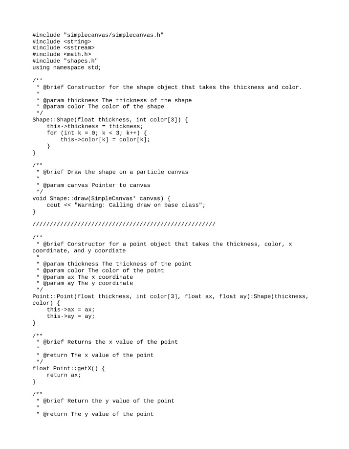 Drawing Shapes with SimpleCanvas and C++