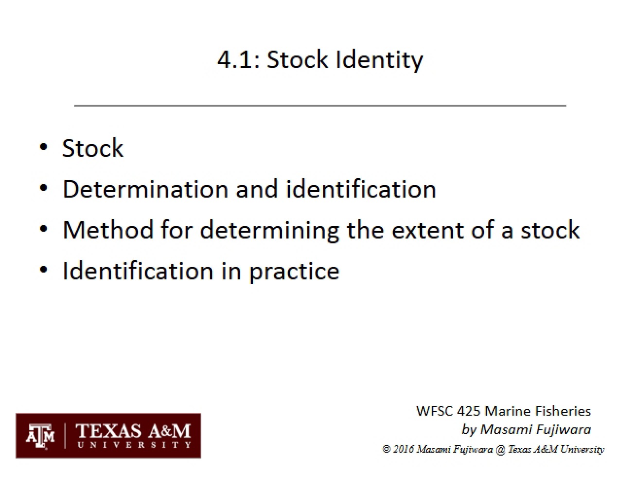Stock Identity