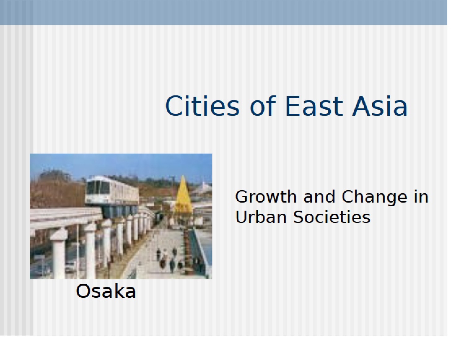 East Asian Cities (Chap 11)