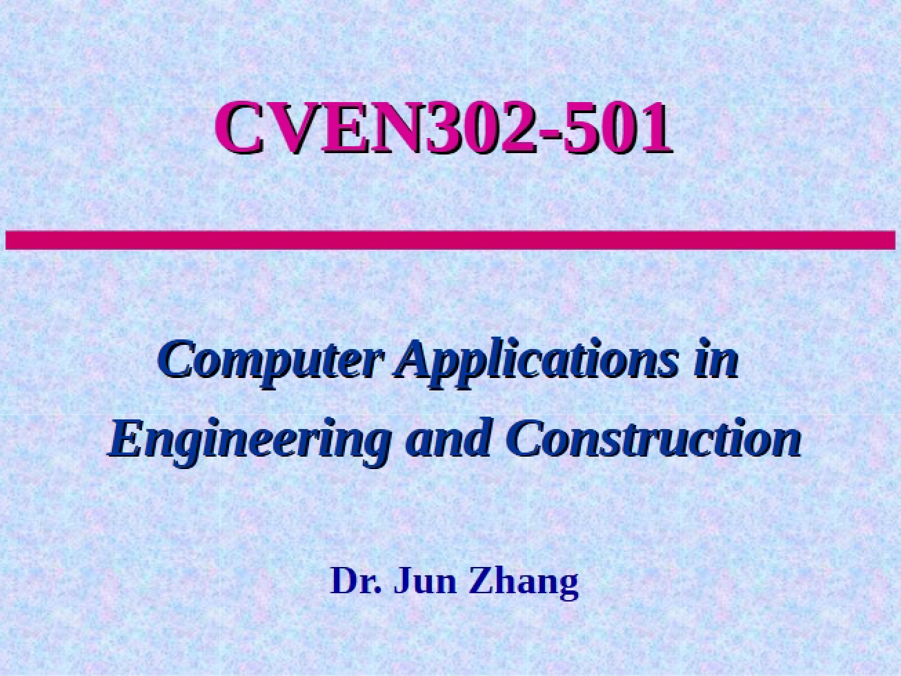 First Chapter of Computer Applications in Engineering and Construction