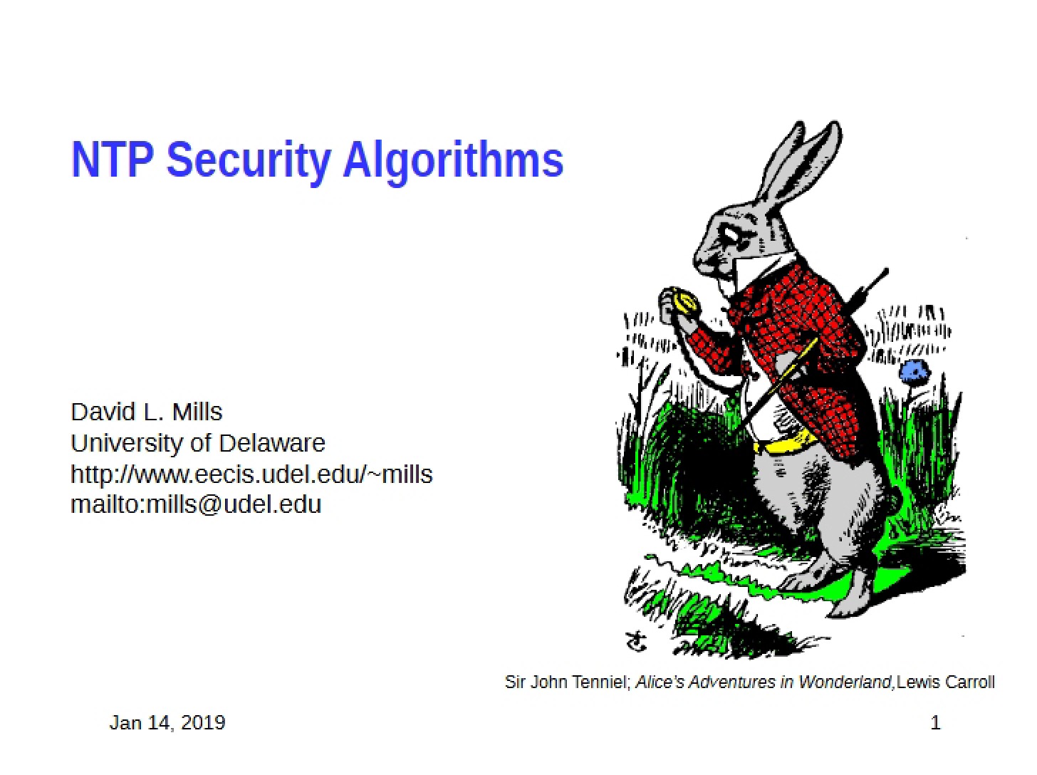Algorithms for NTP Security