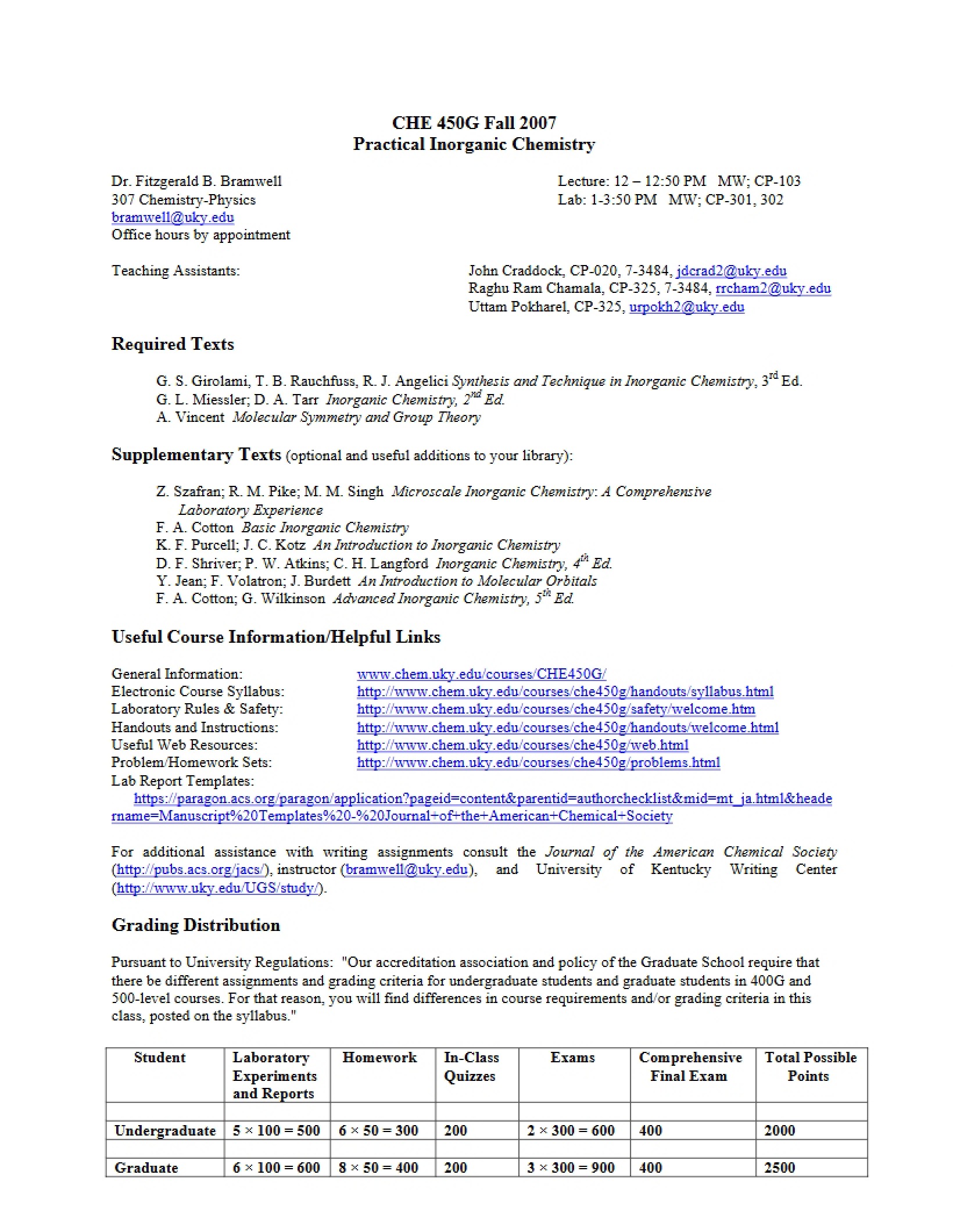 Course Syllabus
