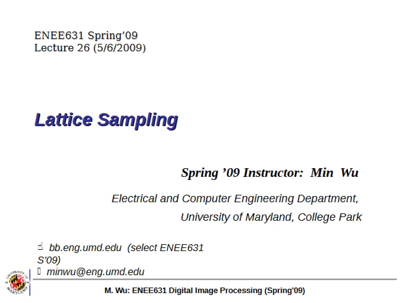 Sampling Lattice