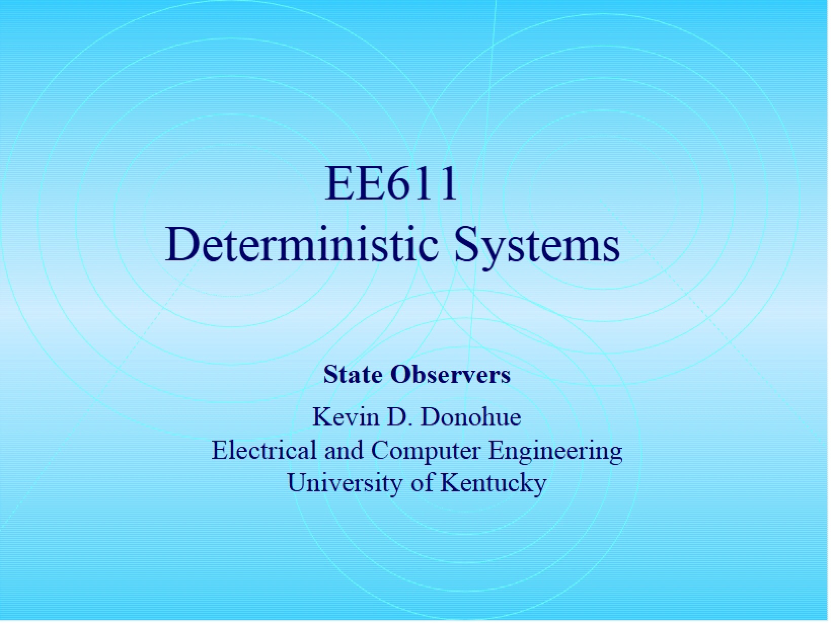 Systems Deterministic