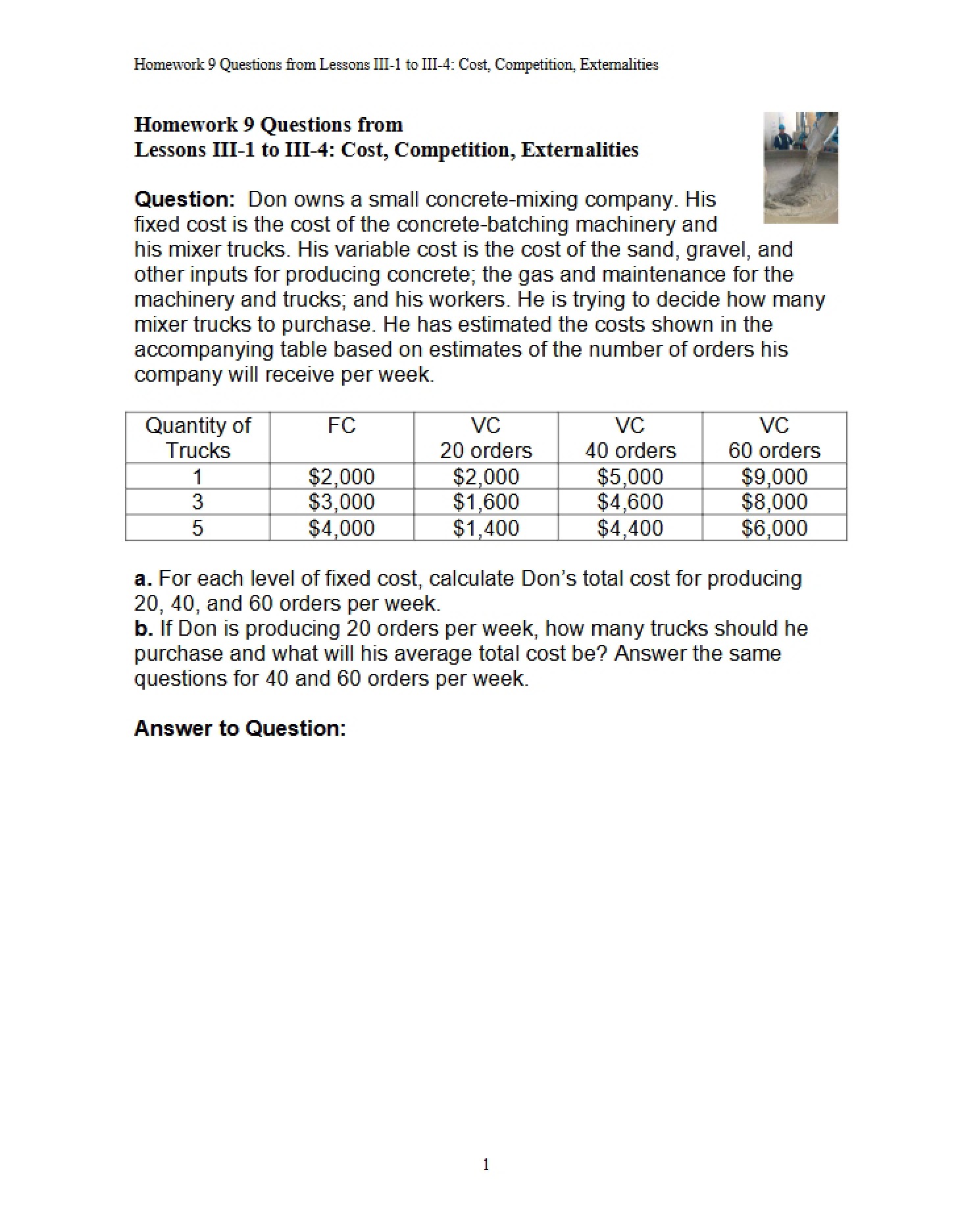 Lessons III-1 to III-4 Homework 9