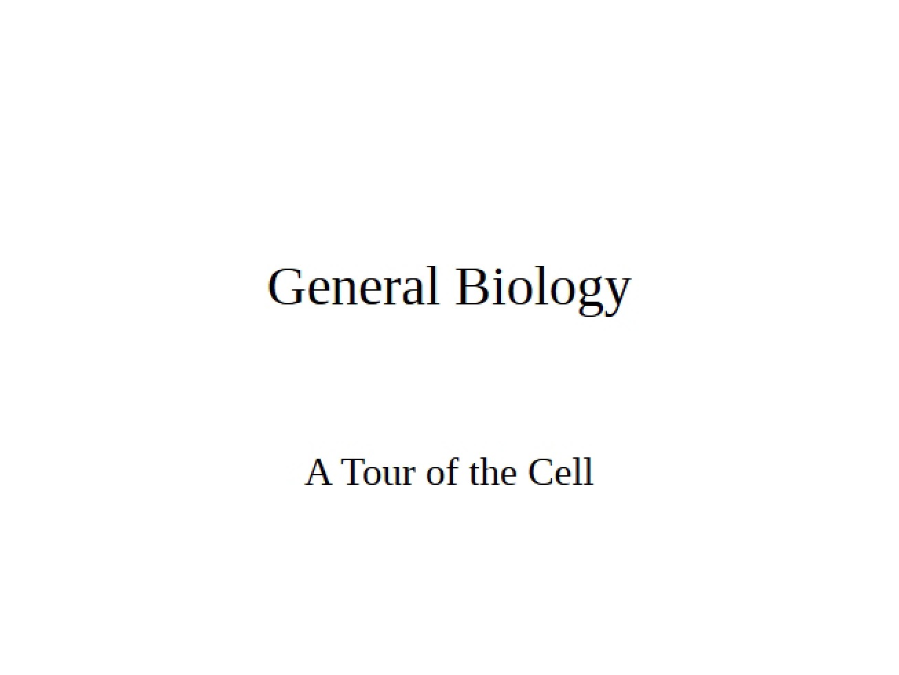 Biology (General)