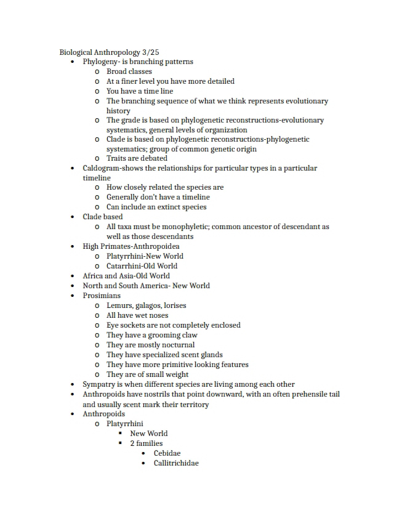 Third Unit Biological Anthropology