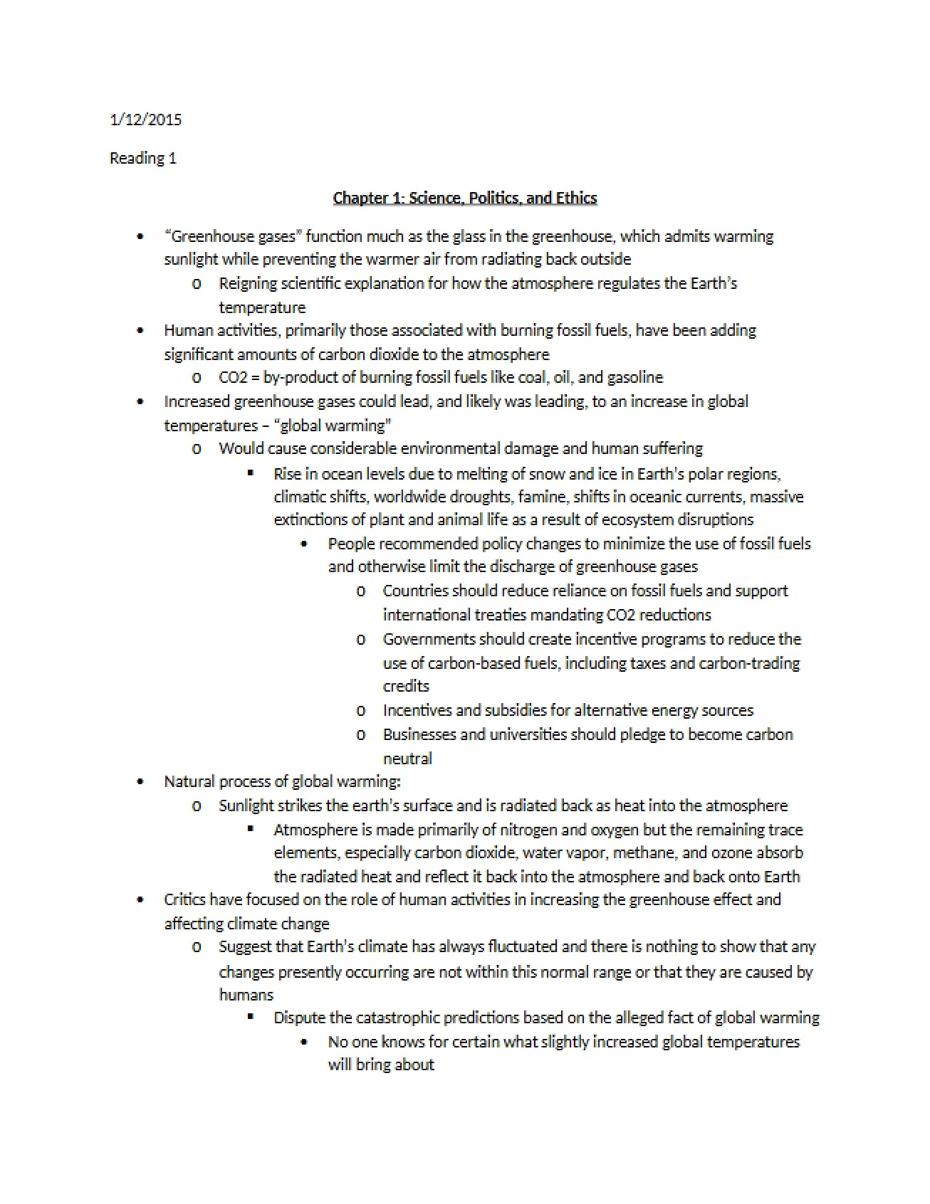 Intersection of Science, Politics, and Ethics in Environmentalism
