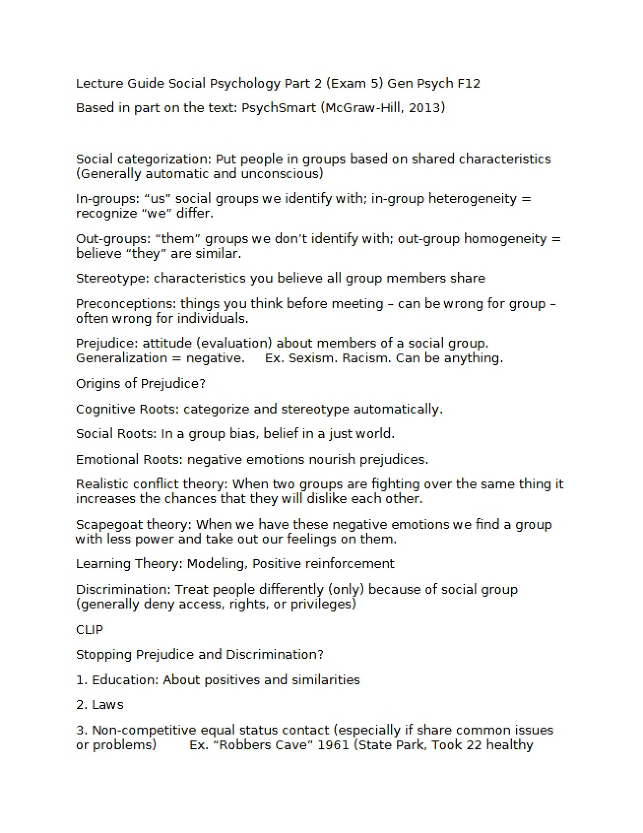 Social Psychology Guide Part 2