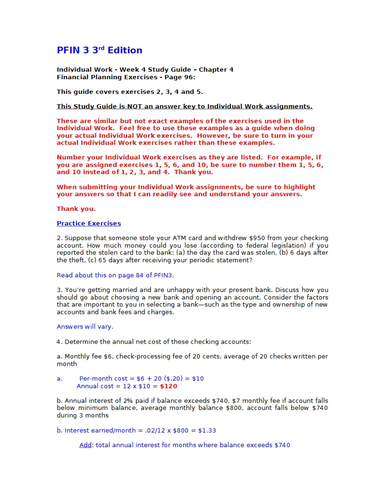 Financial Planning Chapter Four