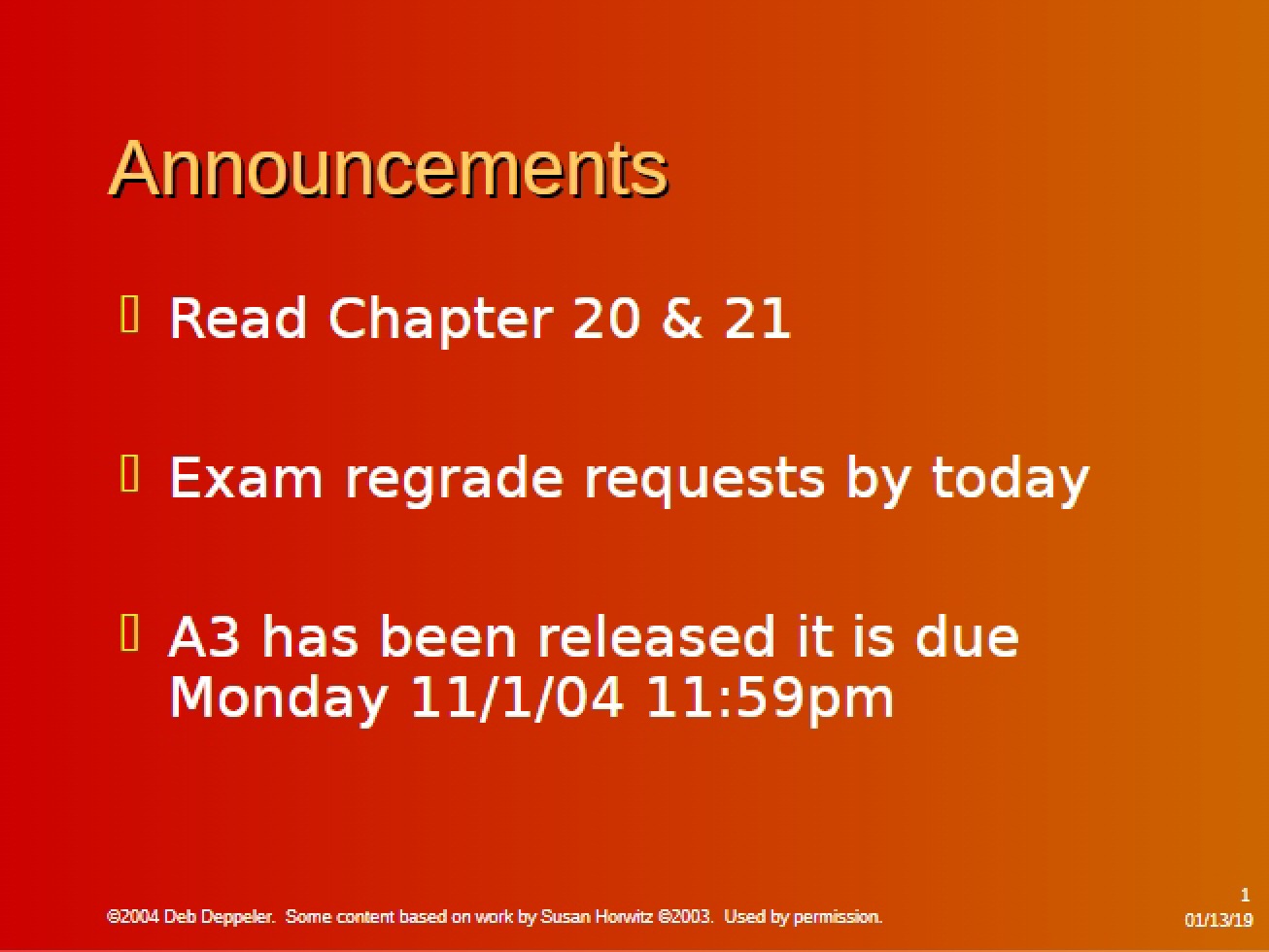 Lecture Notes for CS 367