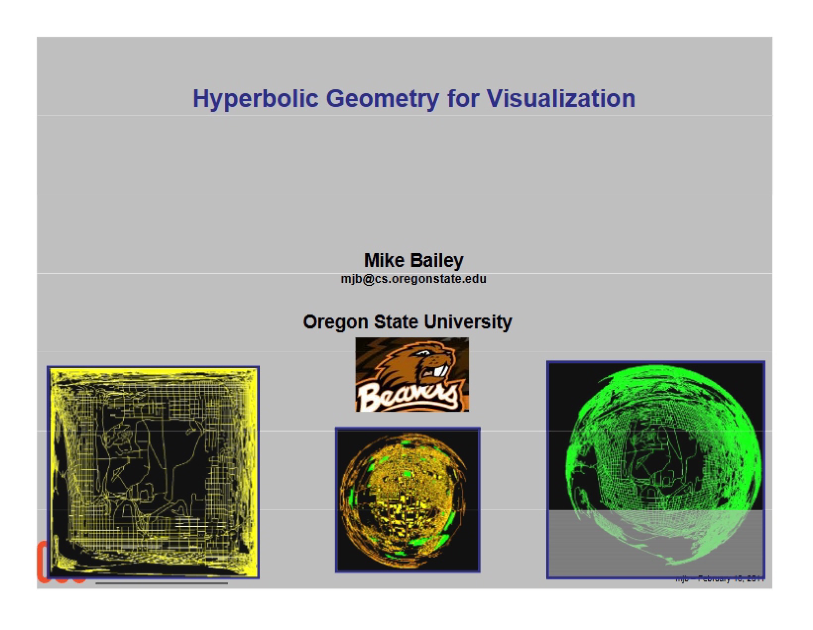 Hyperbolic Geometry Visualization Techniques