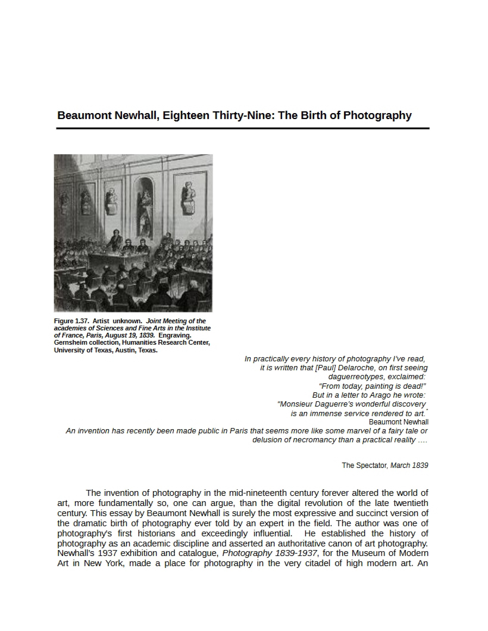 Photography's Birth