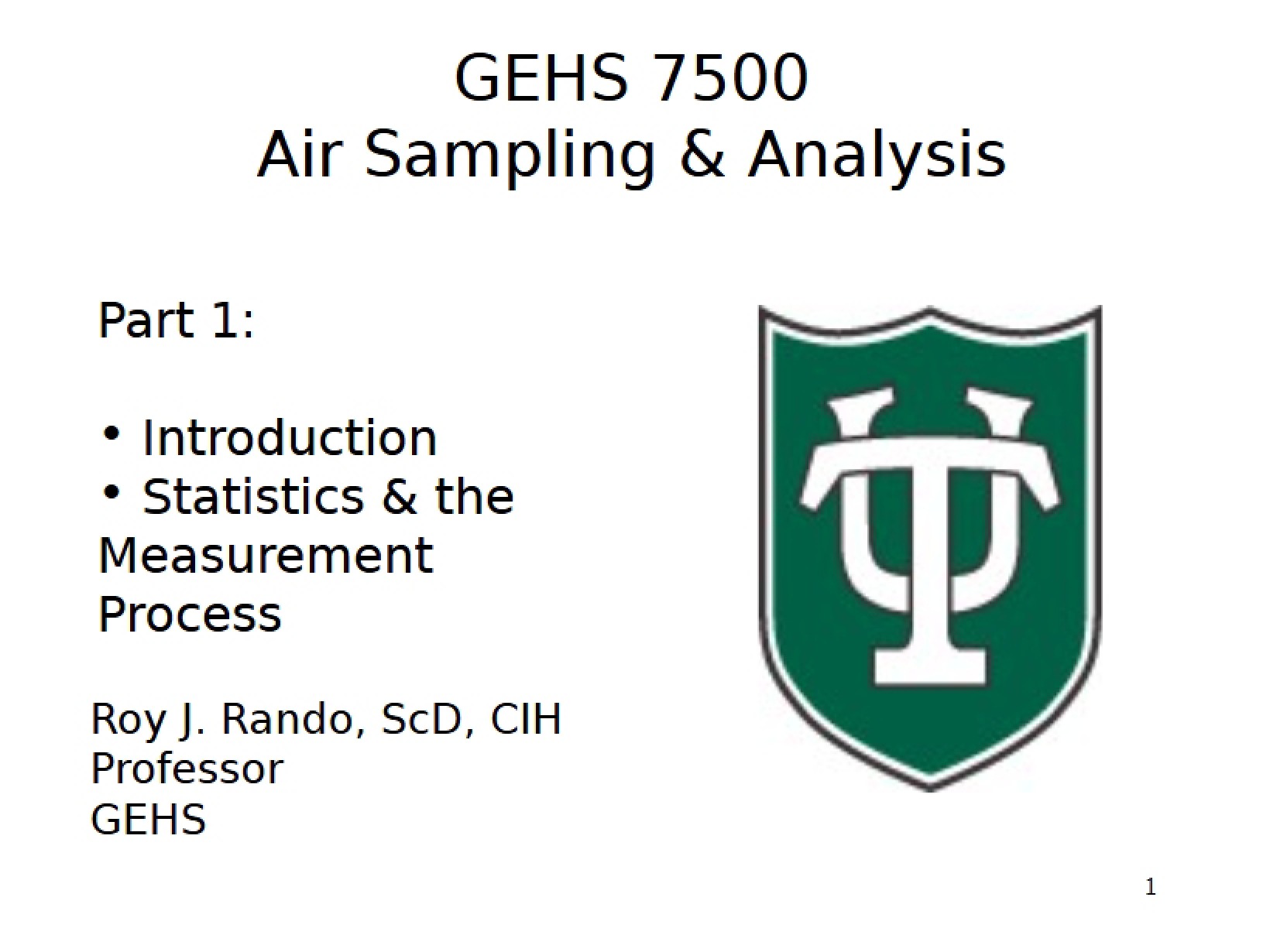 Air Sampling Module 1