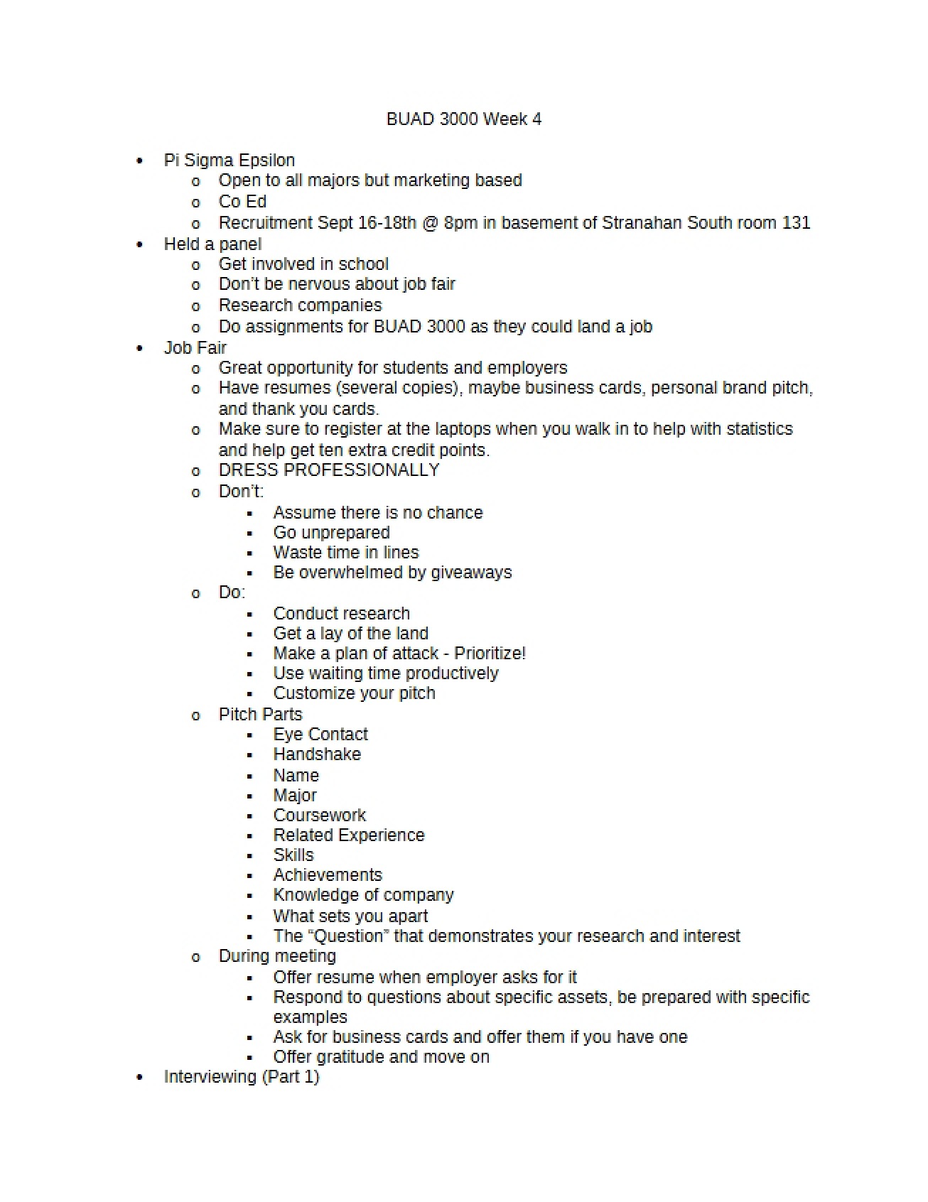 Career Development Week 4