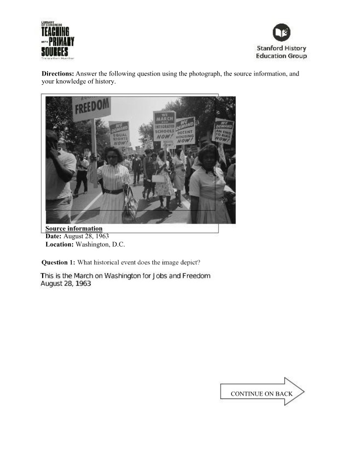 The March on Washington for Jobs and Freedom