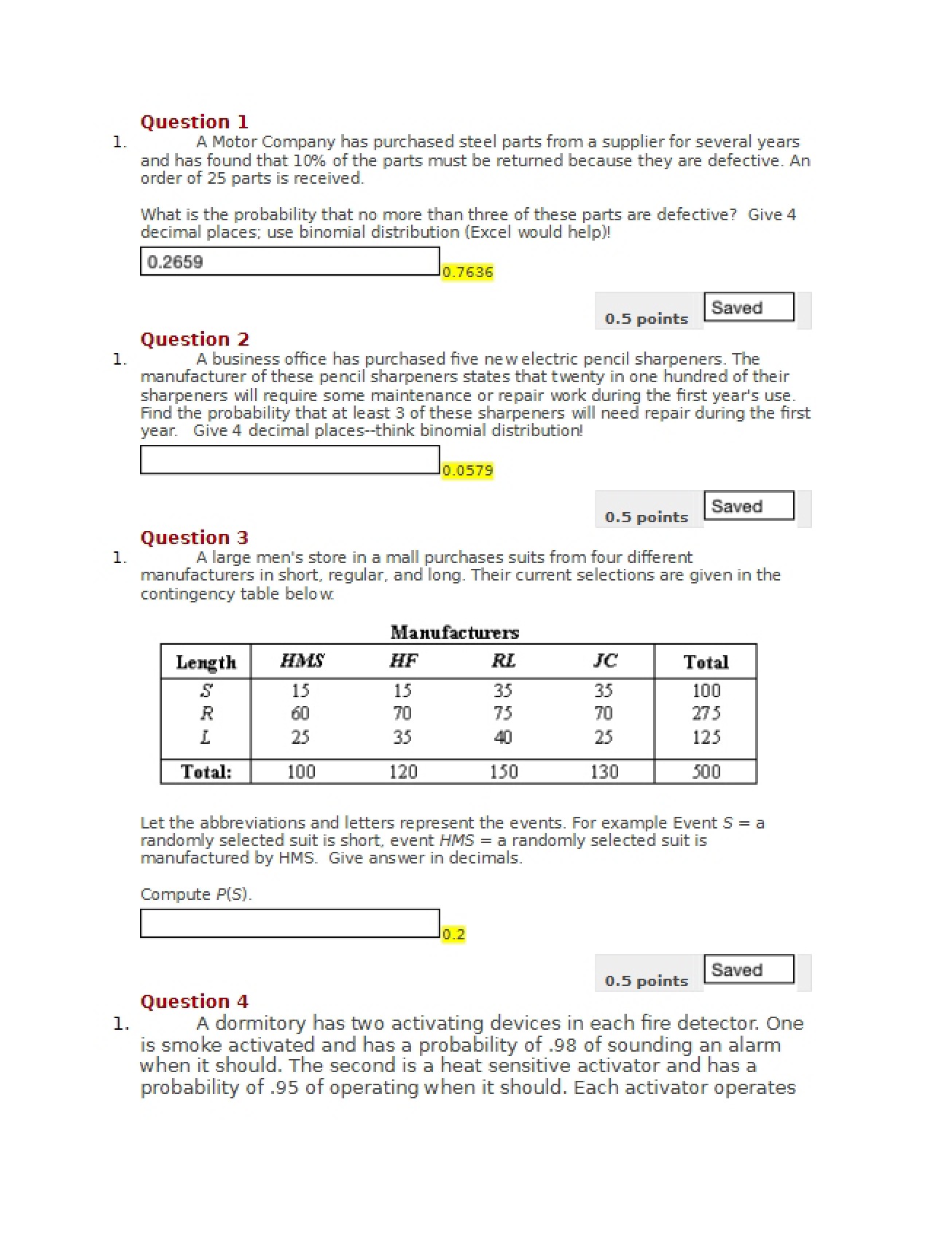 Statistics Review Sheets 5 and 6