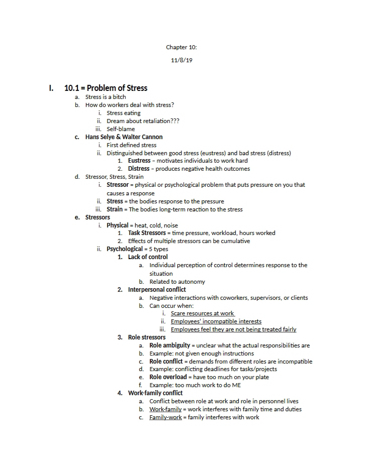 Ch. 10 Content