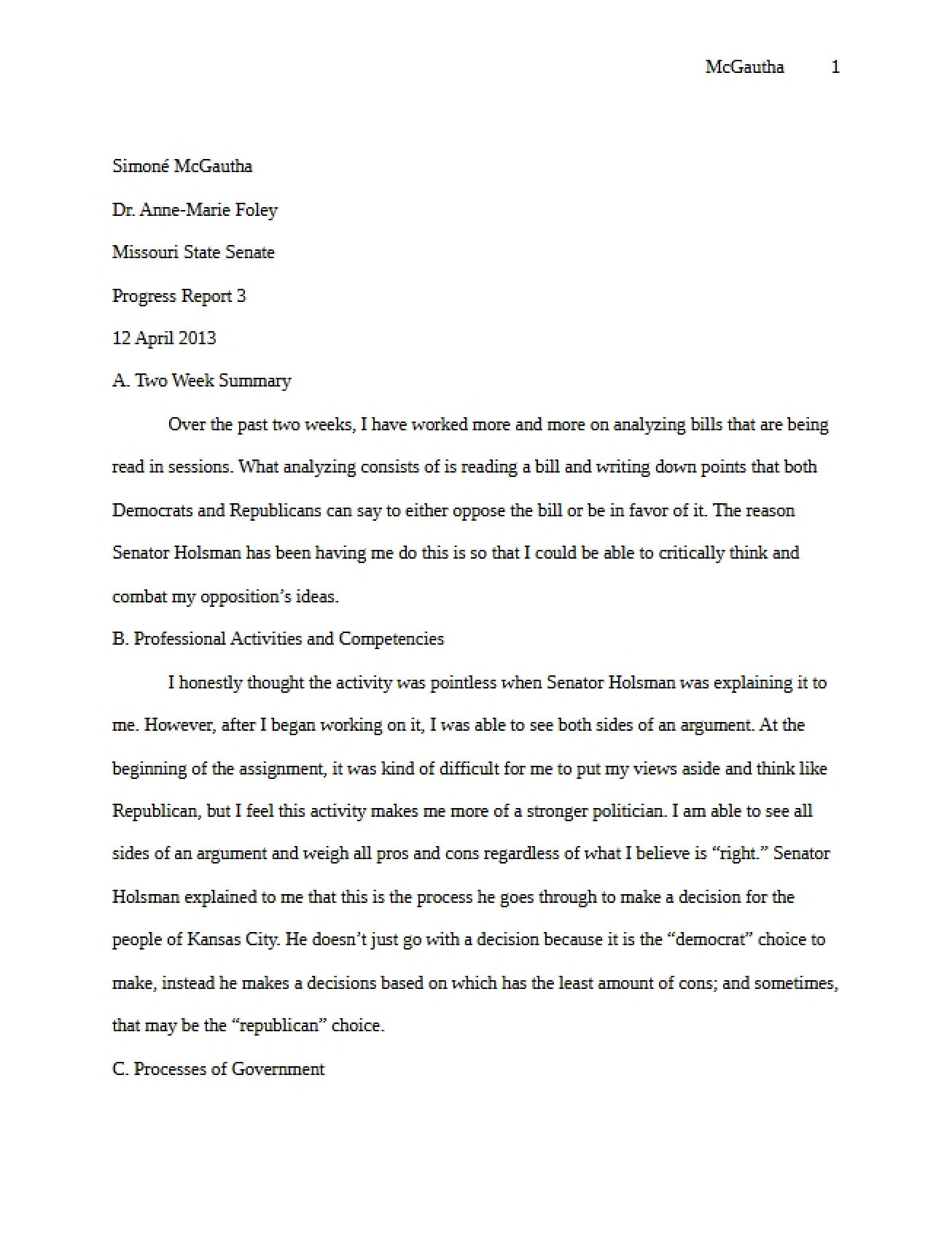 Fourth Progress Report for CLIP