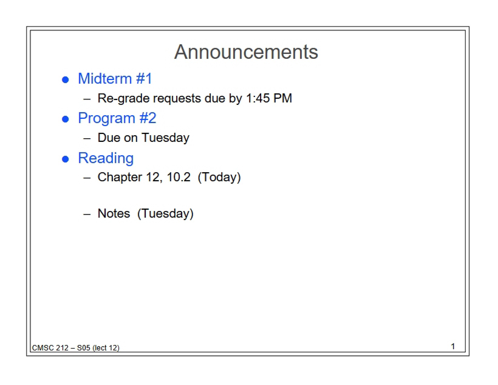 Slides for Lecture 212