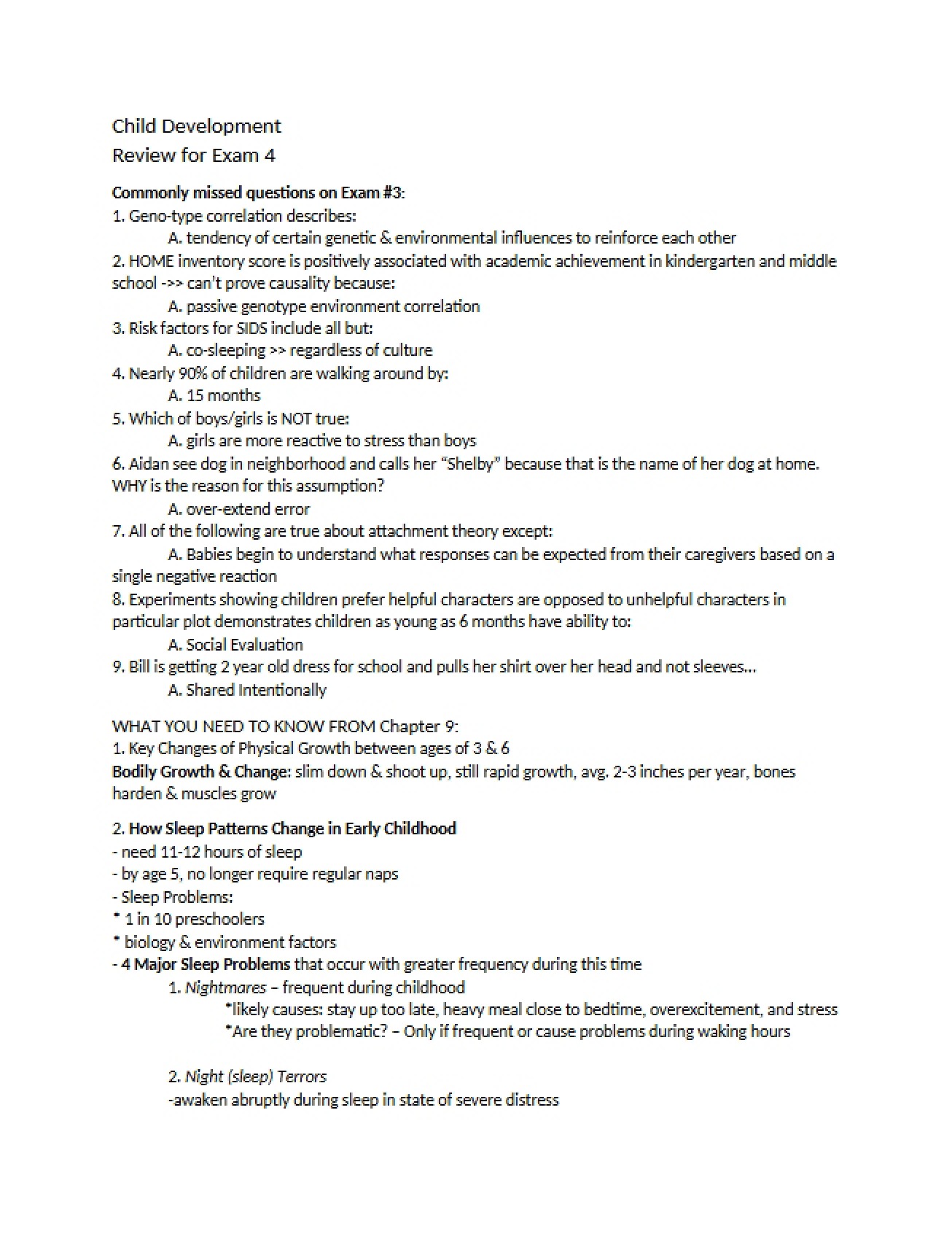 Exam Four Review Guide
