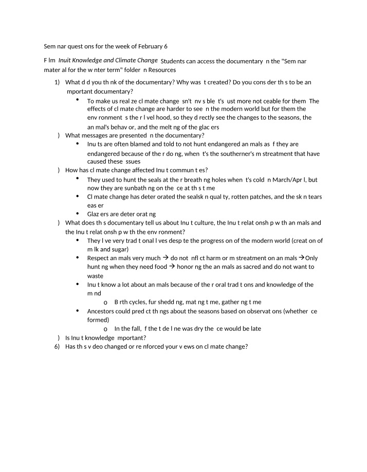 Week 4 Seminar Questions