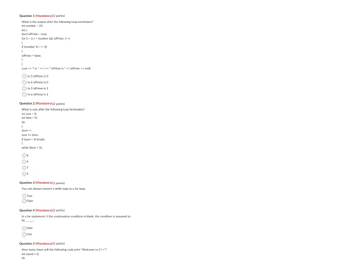 What is the Output After the Loop Terminates