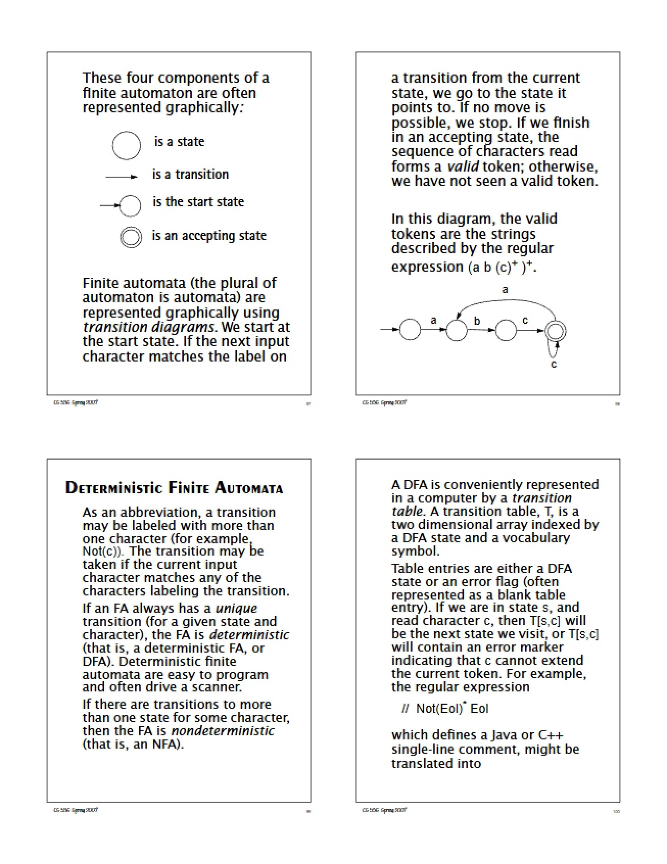 Notes from Lecture 9