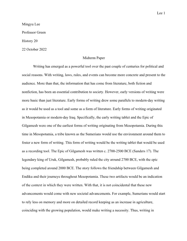 Writing in Ancient Mesopotamia - Importance and Evolution