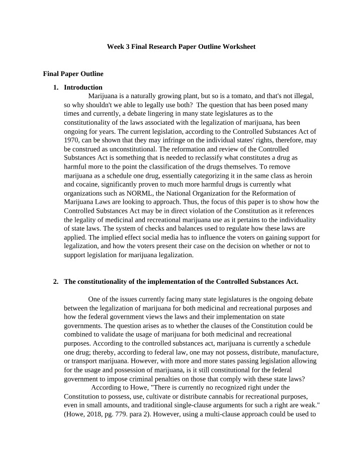 A Debate on the Constitutionality of Marijuana Legalization