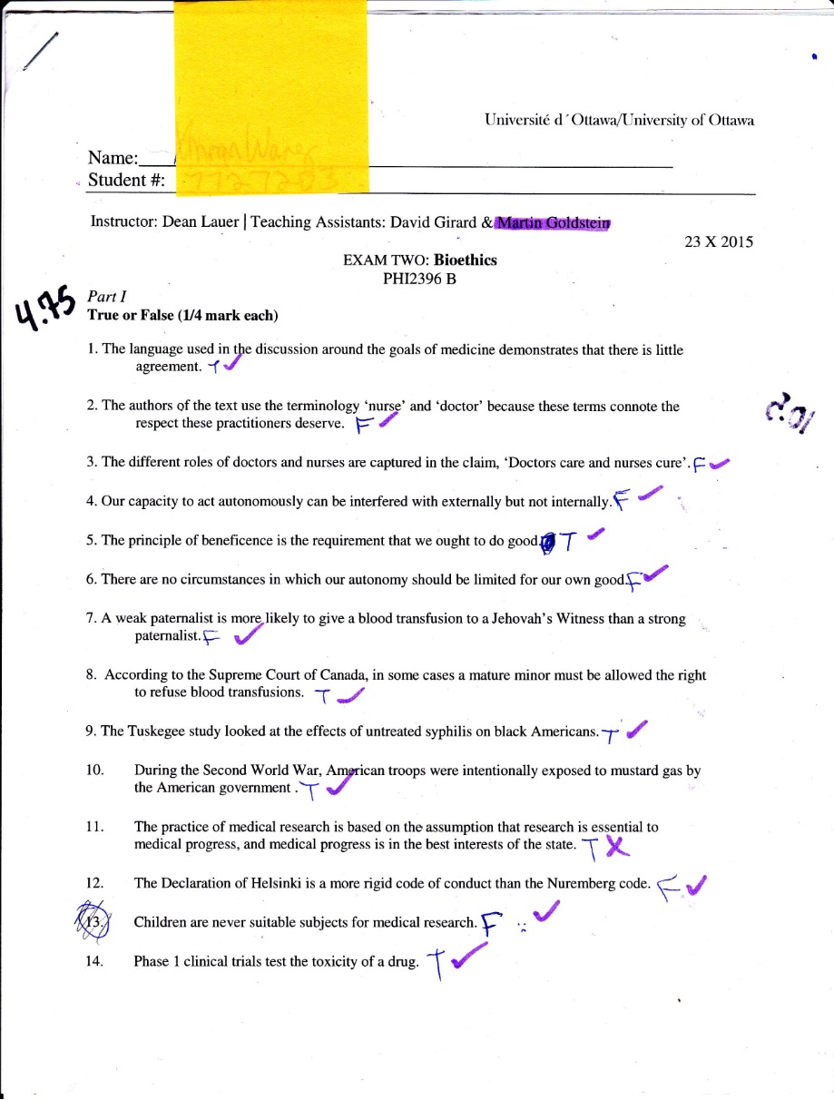 PHI2396 B Exam 2